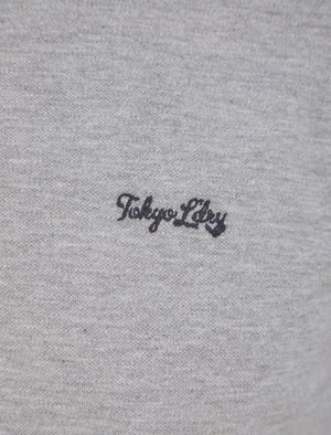 Cosenza Long Sleeve Polo Shirt in Light Grey Marl - Tokyo Laundry