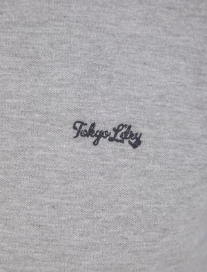Kalenza Long Sleeve Polo Shirt in Light Grey Marl - Tokyo Laundry
