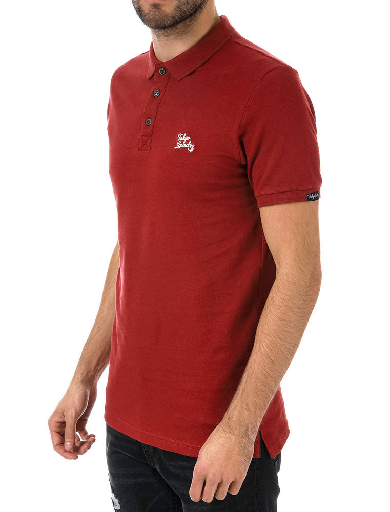 Kuusamo Cotton Pique Polo Shirt In Tibetan Red - Tokyo Laundry Kuusamo Cotton Pique Polo Shirt In Tibetan Red - Tokyo Laundry