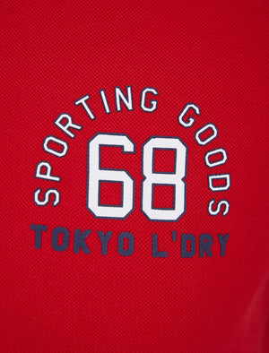 Sporting Goods Cotton Pique Polo Shirt in Barados Cherry - Tokyo Laundry