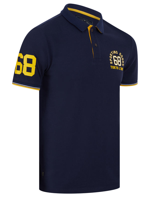 Sporting Goods Cotton Pique Polo Shirt in Medieval Blue - Tokyo Laundry