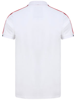 Taper Cotton Pique Polo Shirt in Optic White - Tokyo Laundry