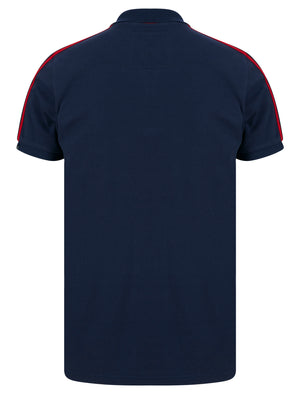 Taper Cotton Pique Polo Shirt in Sky Captain Navy - Tokyo Laundry