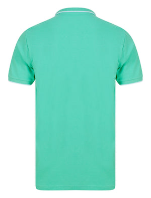 Stenhouse Cotton Pique Polo Shirt in Dusty Jade Green - Kensington Eastside