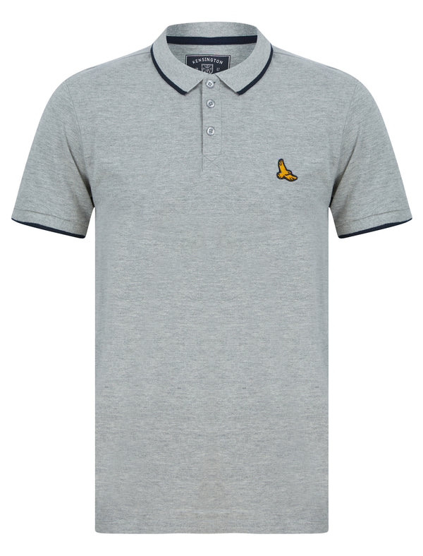 Stenhouse Cotton Pique Polo Shirt in Light Grey Marl - Kensington Eastside
