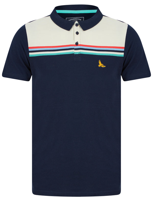 Newington Cotton Pique Polo Shirt in Sky Captain Navy - Kensington Eastside