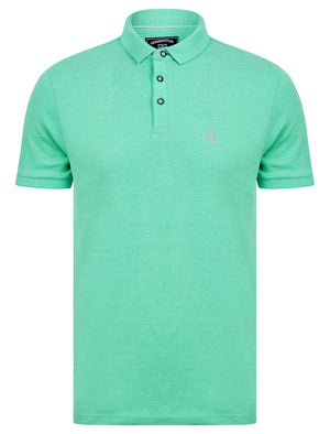 Sunbury Cotton Rich Woven Polo Shirt in Dusty Jade Green - Kensington Eastside