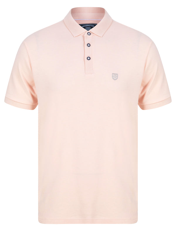 Penfold Cotton Rich Woven Polo Shirt in Blushing Pink - Kensington Eastside