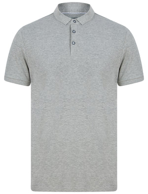 Penfold Cotton Rich Woven Polo Shirt in Light Grey Marl - Kensington Eastside