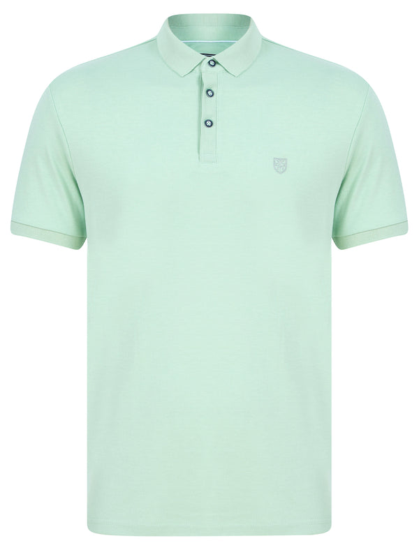 Penfold Cotton Rich Woven Polo Shirt in Silt Green - Kensington Eastside