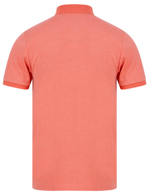 Bardell 2 Cotton Jacquard Polo Shirt with Chest Pocket in Dubarry Coral - Kensington Eastside