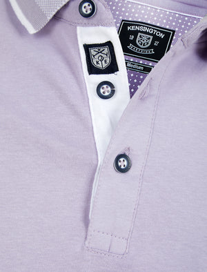 Tailworth Cotton Jersey Polo Shirt with Chest Pocket in Wisteria Lilac - Kensington Eastside