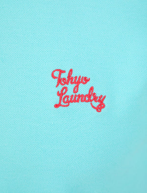 Marahau 3 Signature Cotton Pique Polo Shirt in Angel Falls Marl - Tokyo Laundry