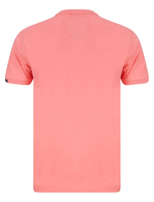 Marahau 3 Signature Cotton Pique Polo Shirt in Peach Blossom Marl - Tokyo Laundry