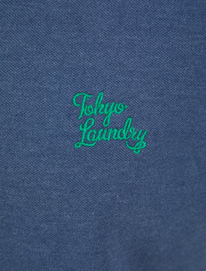 Marahau 3 Signature Cotton Pique Polo Shirt in Vintage Indigo Marl - Tokyo Laundry