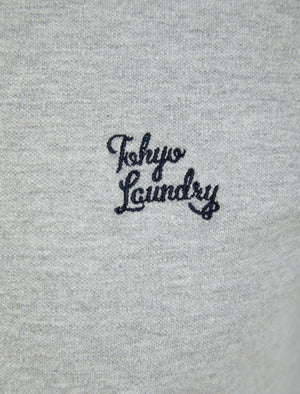 Marahau 3 Signature Cotton Pique Polo Shirt in Light Grey Marl - Tokyo Laundry