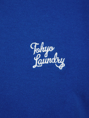 Marahau 3 Signature Cotton Pique Polo Shirt in Sea Surf Blue - Tokyo Laundry
