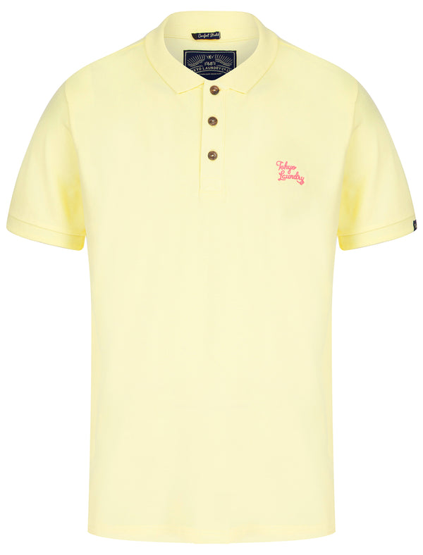 Mortimer Signature Cotton Pique Polo Shirt in Anise Flower Cream - Tokyo Laundry