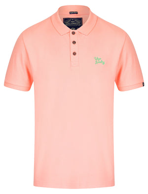 Caddy Signature Cotton Pique Polo Shirt in Coral Cloud - Tokyo Laundry