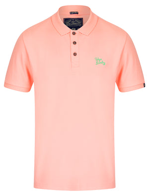 Mortimer Signature Cotton Pique Polo Shirt in Coral Cloud - Tokyo Laundry