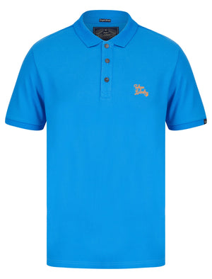 Caddy Signature Cotton Pique Polo Shirt in Blithe Blue - Tokyo Laundry