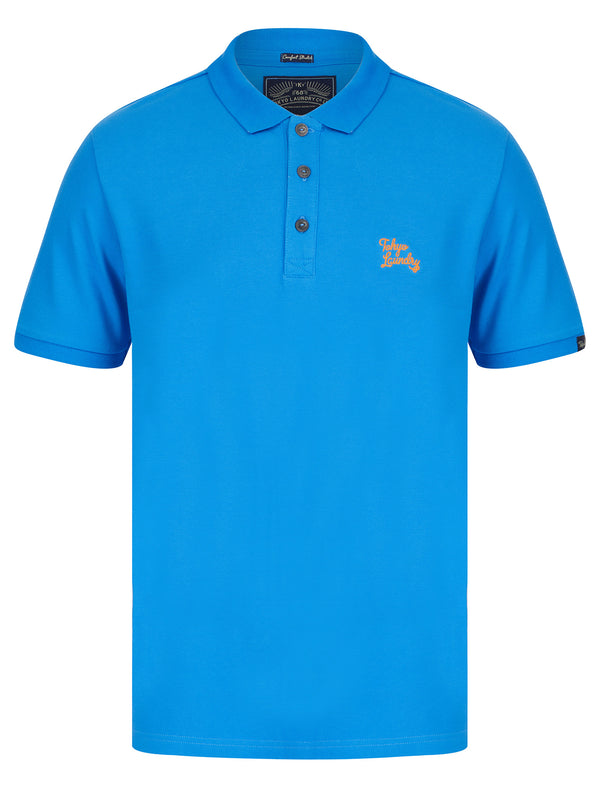 Mortimer Signature Cotton Pique Polo Shirt in Blithe Blue - Tokyo Laundry