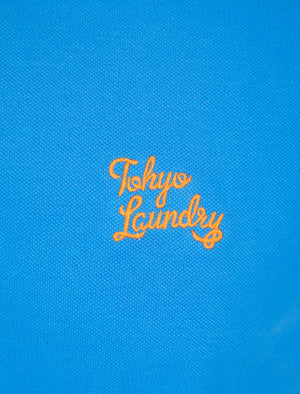 Mortimer Signature Cotton Pique Polo Shirt in Blithe Blue - Tokyo Laundry