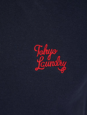 Mortimer Signature Cotton Pique Polo Shirt in Sky Captain Navy - Tokyo Laundry