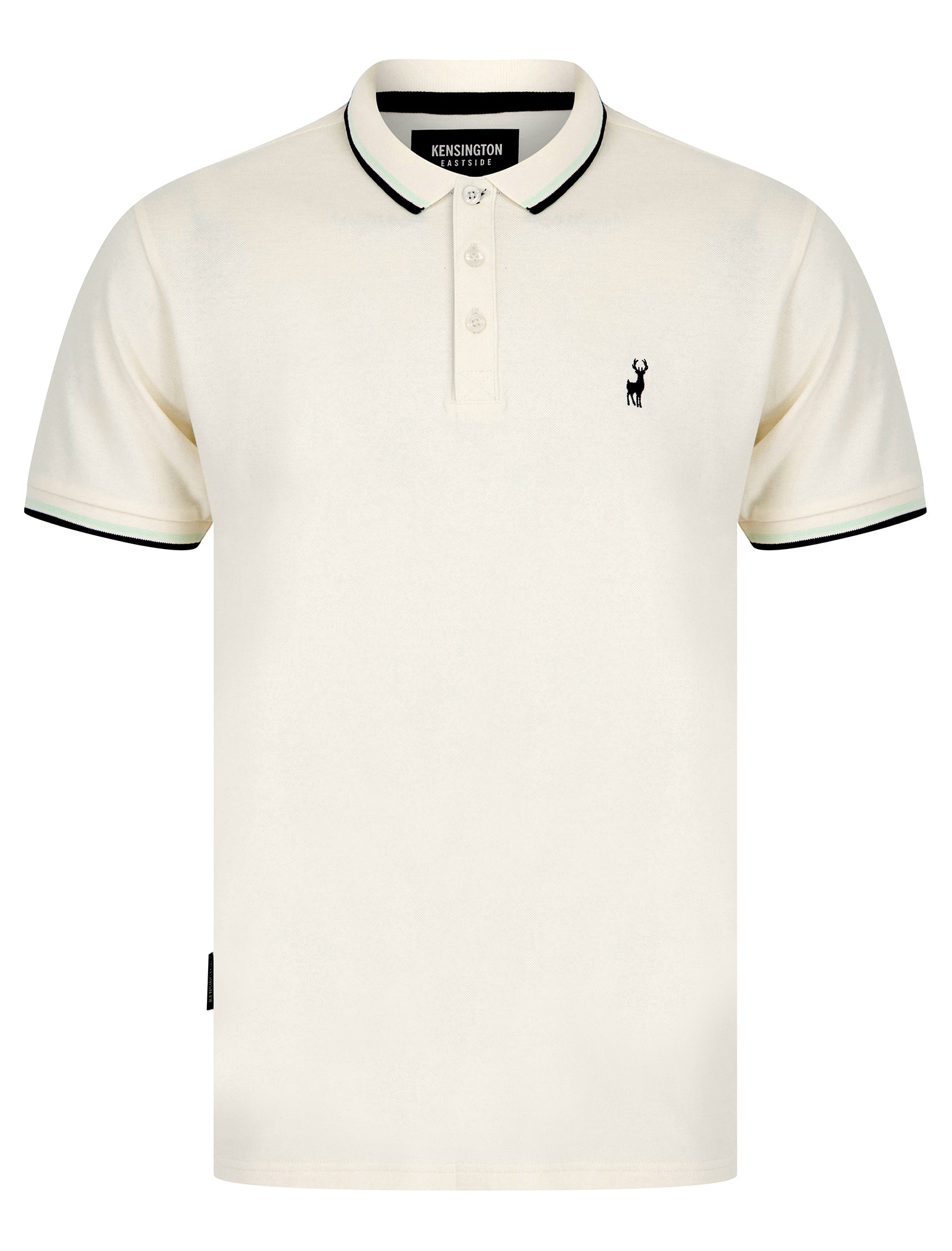Underwood Cotton Pique Polo Shirt in Gardenia - Kensington