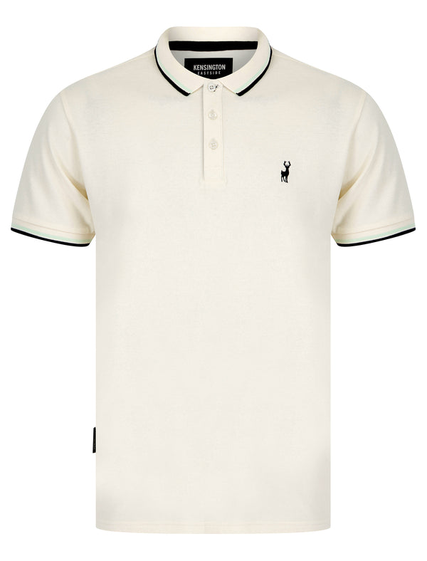 Underwood Cotton Pique Polo Shirt in Gardenia - Kensington Eastside