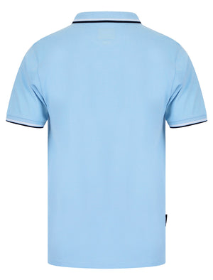 Jerry Cotton Pique Polo Shirt with Tipping in Blue Bell - Kensington Eastside
