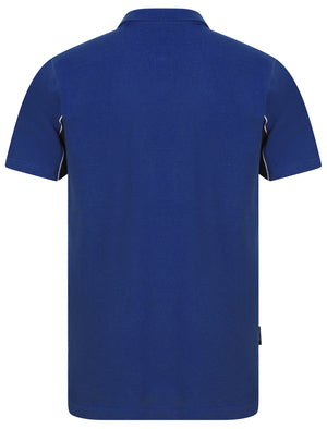 Gladstone Colour Block Pique Polo Shirt in True Blue - Kensington Eastside