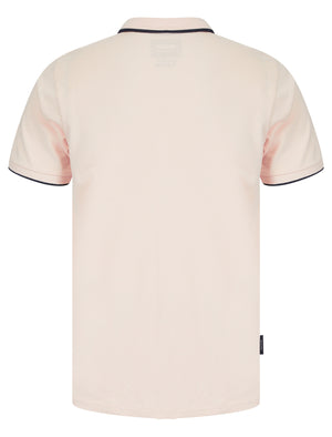 Barge Colour Block Cotton Pique Polo Shirt in Peach Whip - Kensington Eastside