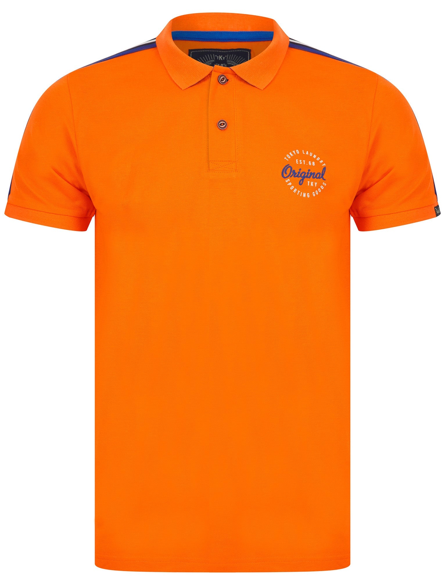 Linton Cotton Pique Polo Shirt in Golden Poppy Orange