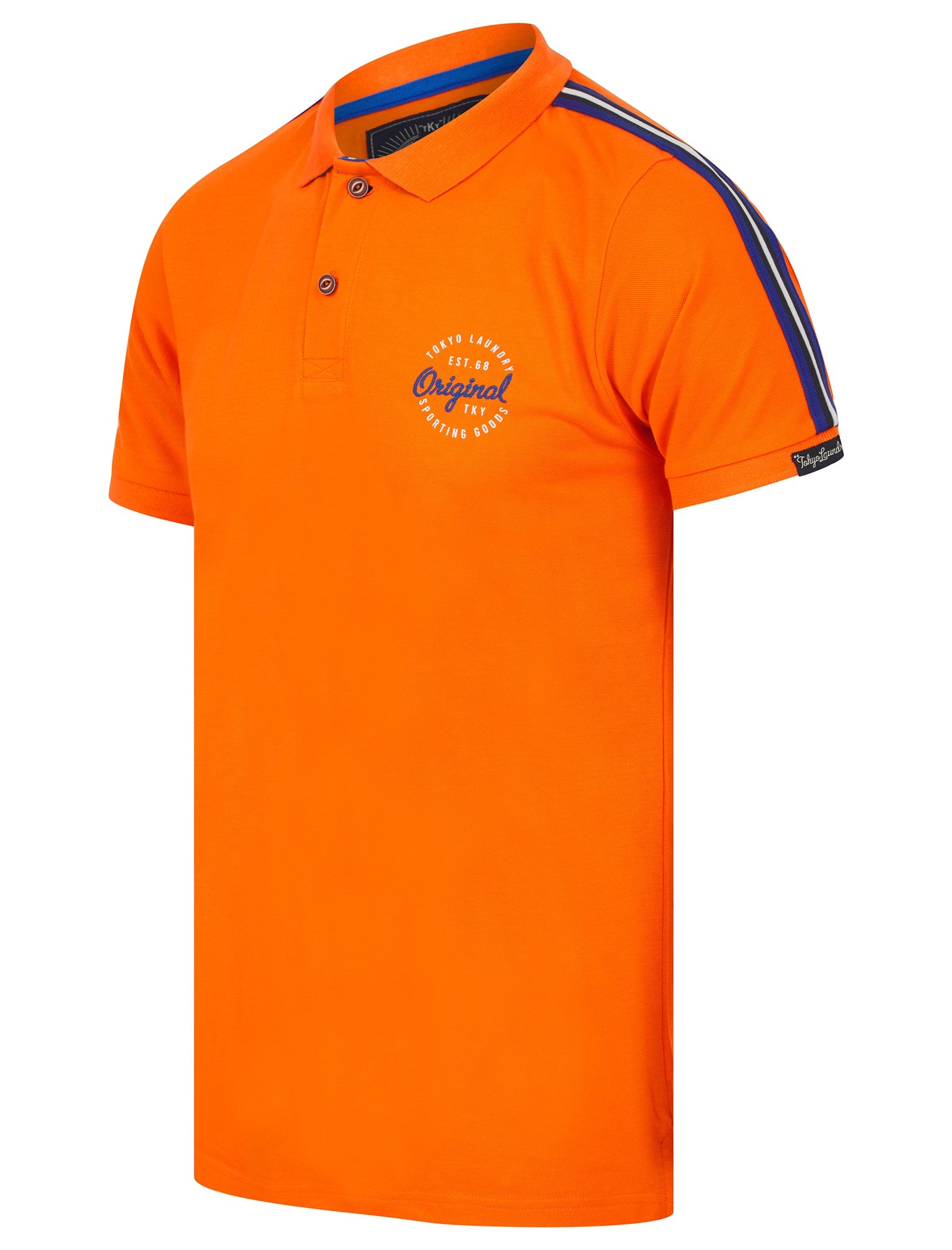 Linton Cotton Pique Polo Shirt in Golden Poppy Orange