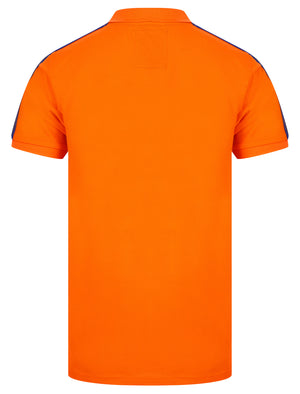 Tape Cotton Pique Polo Shirt in Golden Poppy Orange - Tokyo Laundry