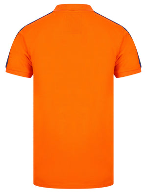 Linton Cotton Pique Polo Shirt in Golden Poppy Orange - Tokyo Laundry