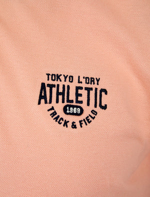 Jepsen Cotton Pique Polo Shirt in Coral Cloud - Tokyo Laundry