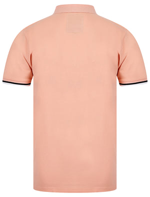 Hershell Cotton Pique Polo Shirt in Coral Cloud - Tokyo Laundry