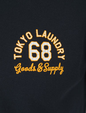 Sporty Cotton Pique Polo Shirt in Sky Captain Navy - Tokyo Laundry