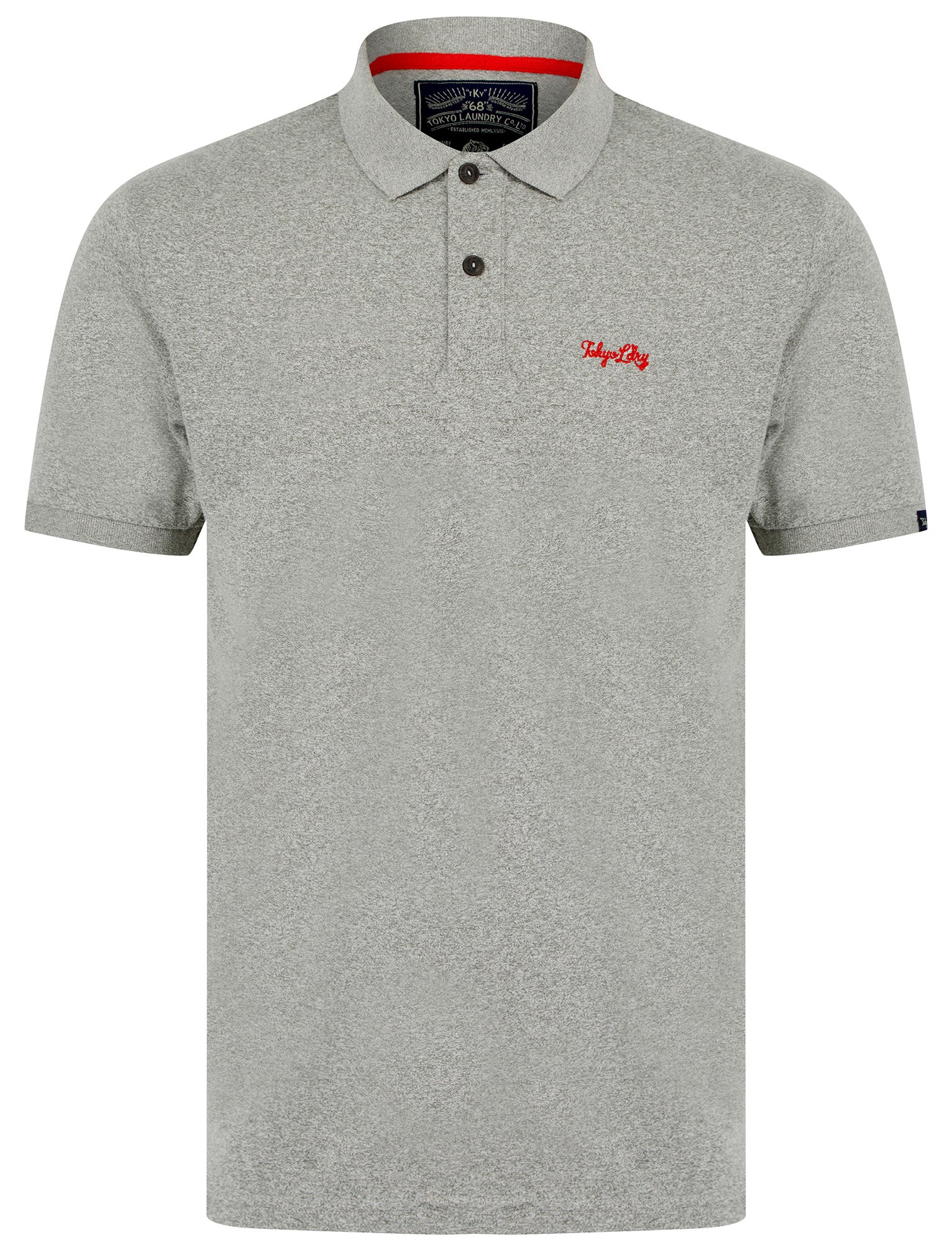 Kieran Grindle Cotton Blend Jersey Polo Shirt in Light Grey