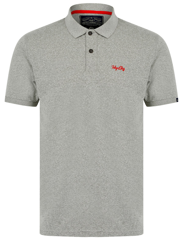 Kieran Grindle Cotton Blend Jersey Polo Shirt in Light Grey - Tokyo Laundry