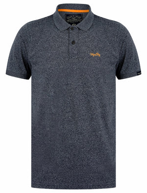 Kosaka Grindle Cotton Rich Pique Polo Shirt in Navy - Tokyo Laundry