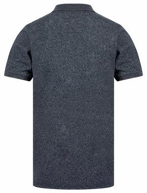 Kieran Grindle Cotton Blend Pique Polo Shirt in Navy - Tokyo Laundry