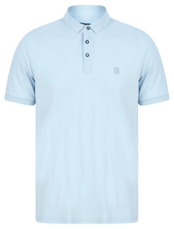 Penfold Cotton Rich Woven Polo Shirt in Delicate Blue - Kensington Eastside