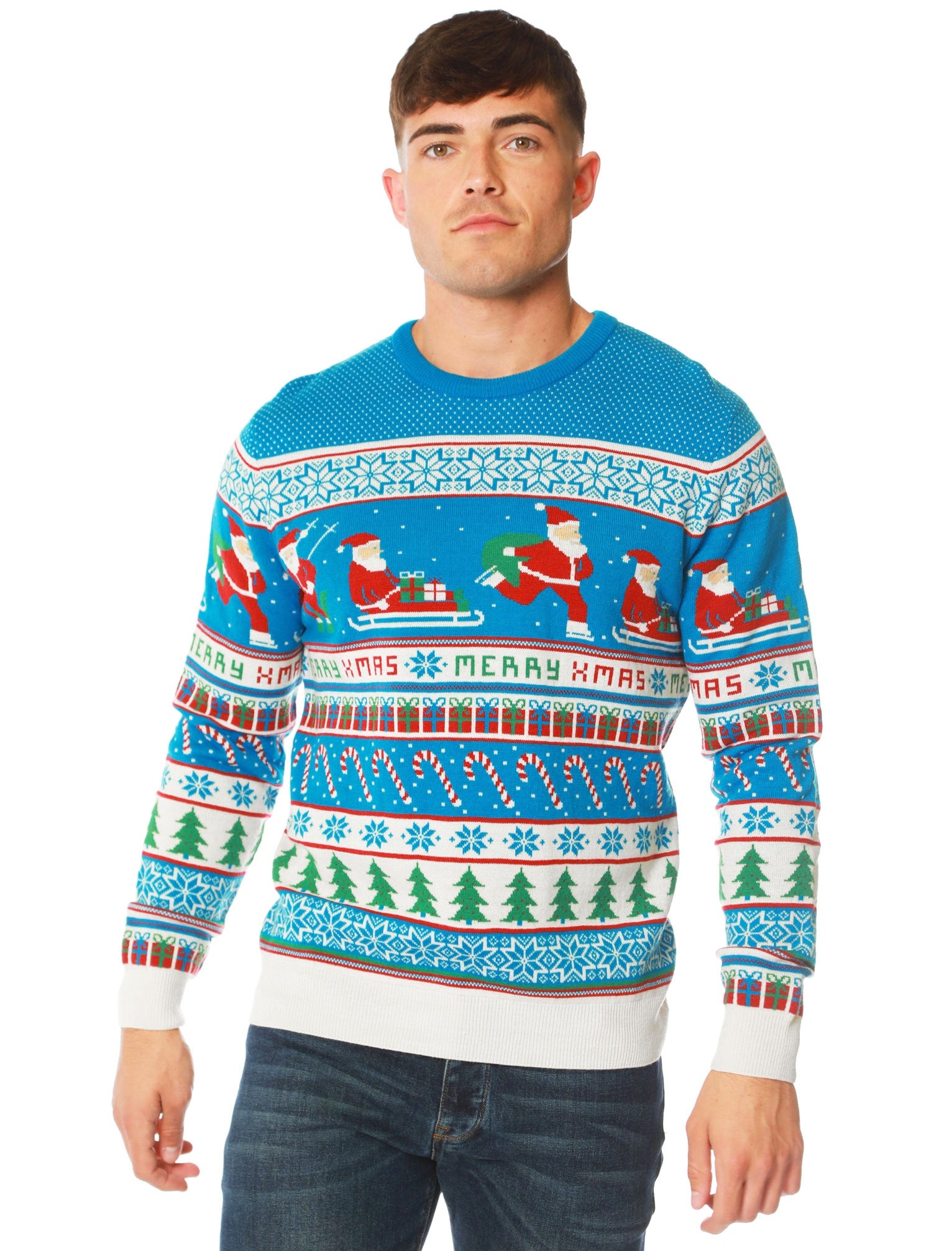 Christmas store jumper blue