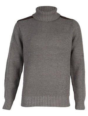 Dissident Hatton Polo Neck Sweater in grey