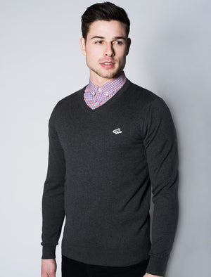 Jumper in Charcoal Marl - Le Shark