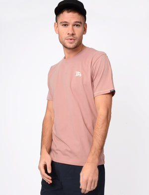 Montecarlo Crew Neck Cotton T-Shirt In Dusky Pink - Tokyo Laundry