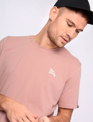 Montecarlo Crew Neck Cotton T-Shirt In Dusky Pink - Tokyo Laundry
